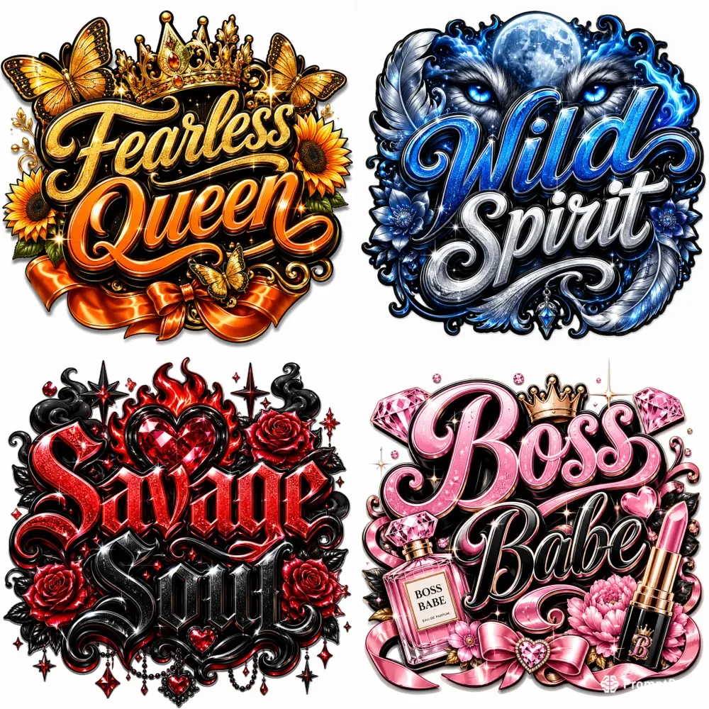 Glossy Typography Art Packs