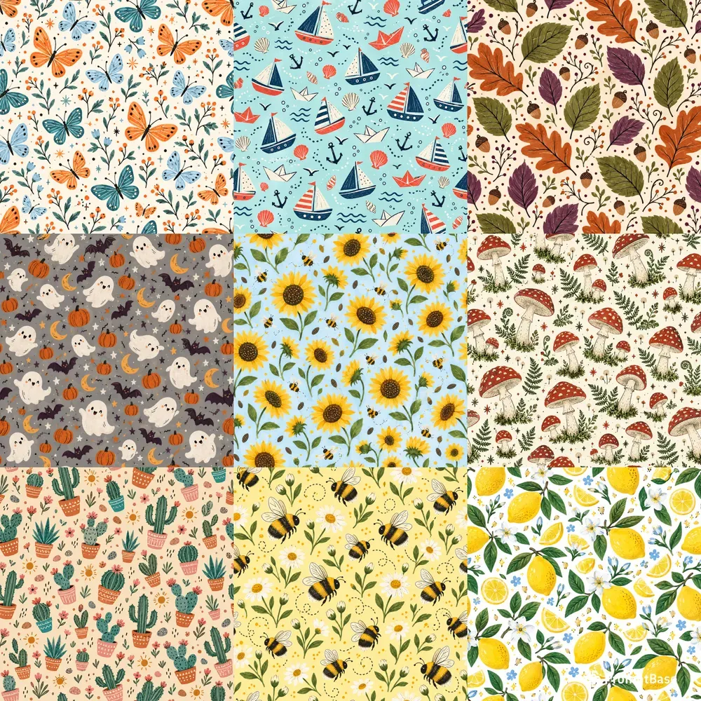 Seamless Minimalist Scandinavian Patterns