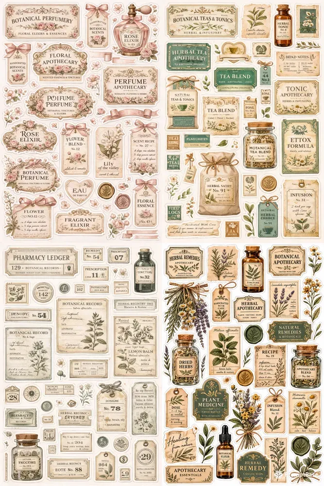 Botanical Apothecary Sheets