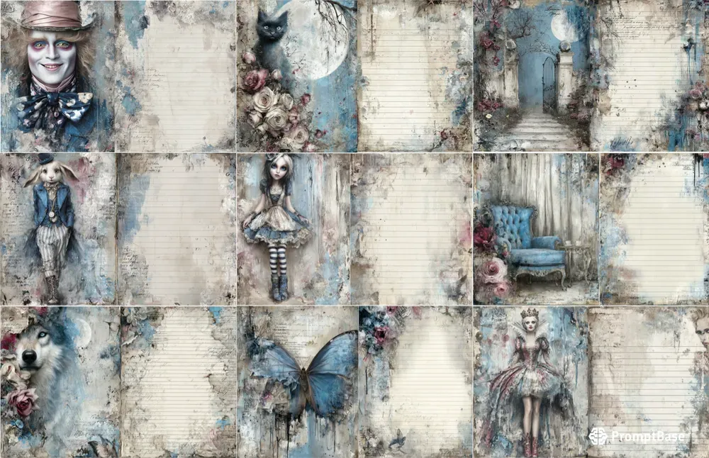Alice In Gothic World Double Pages