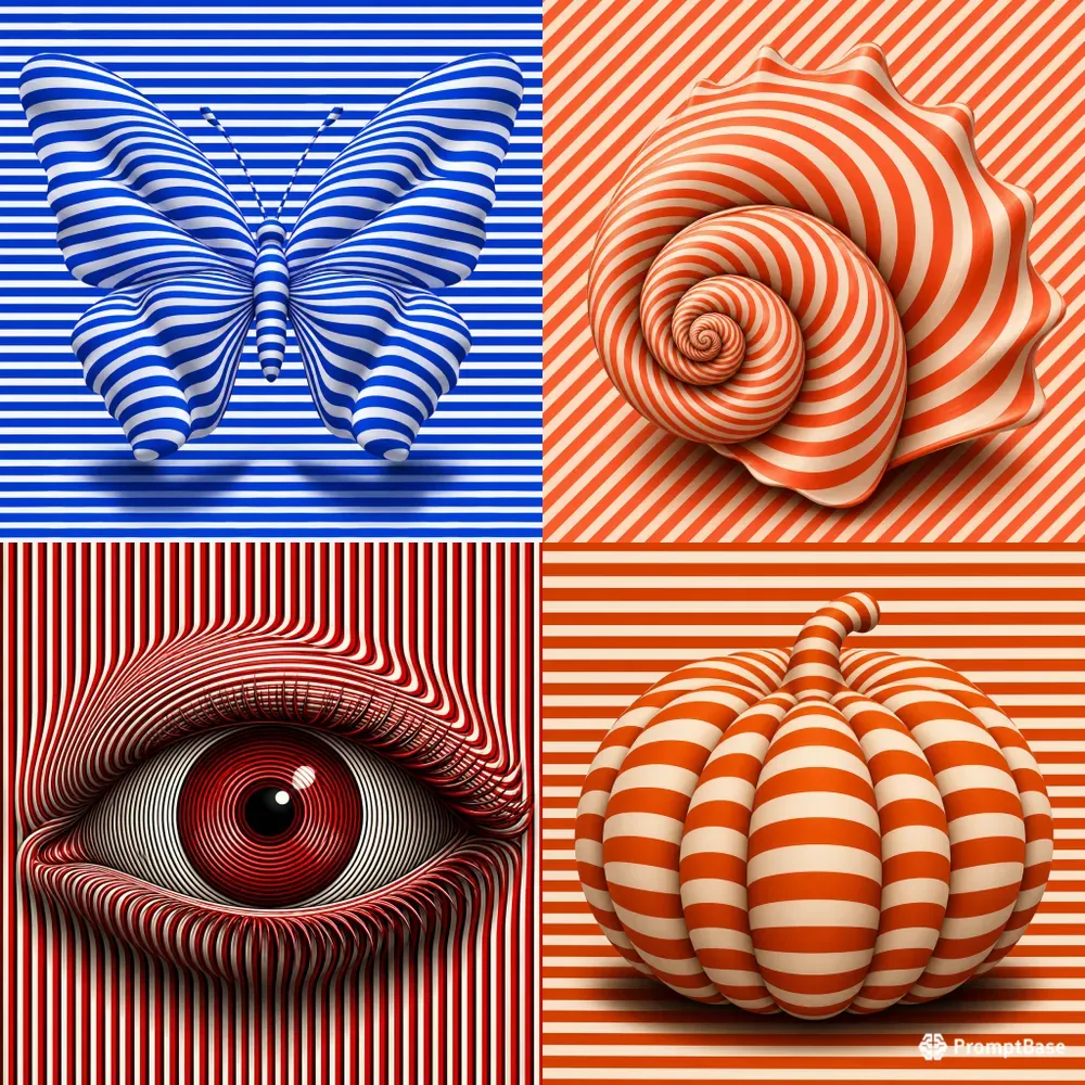 Optical Illusion Stripe Art