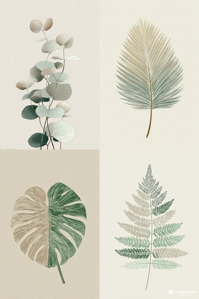 Minimalist Botanical Art