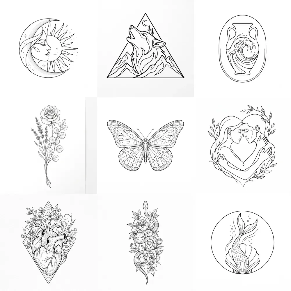 Minimalist Line Art Tattoo Designs