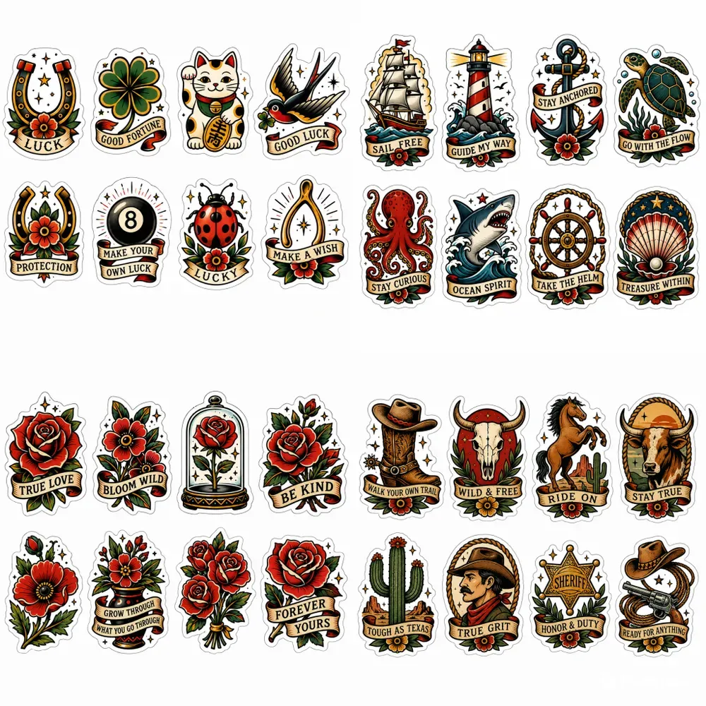Title Tattoo Flash Sticker Engines