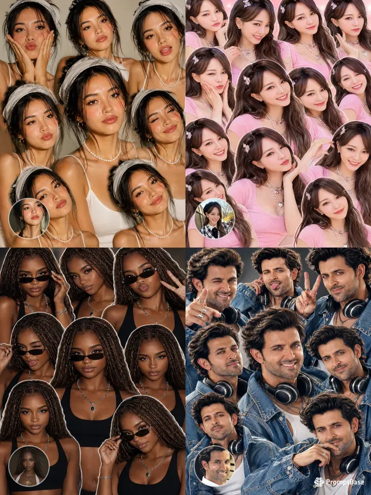 Y2k Beauty Sticker Collages
