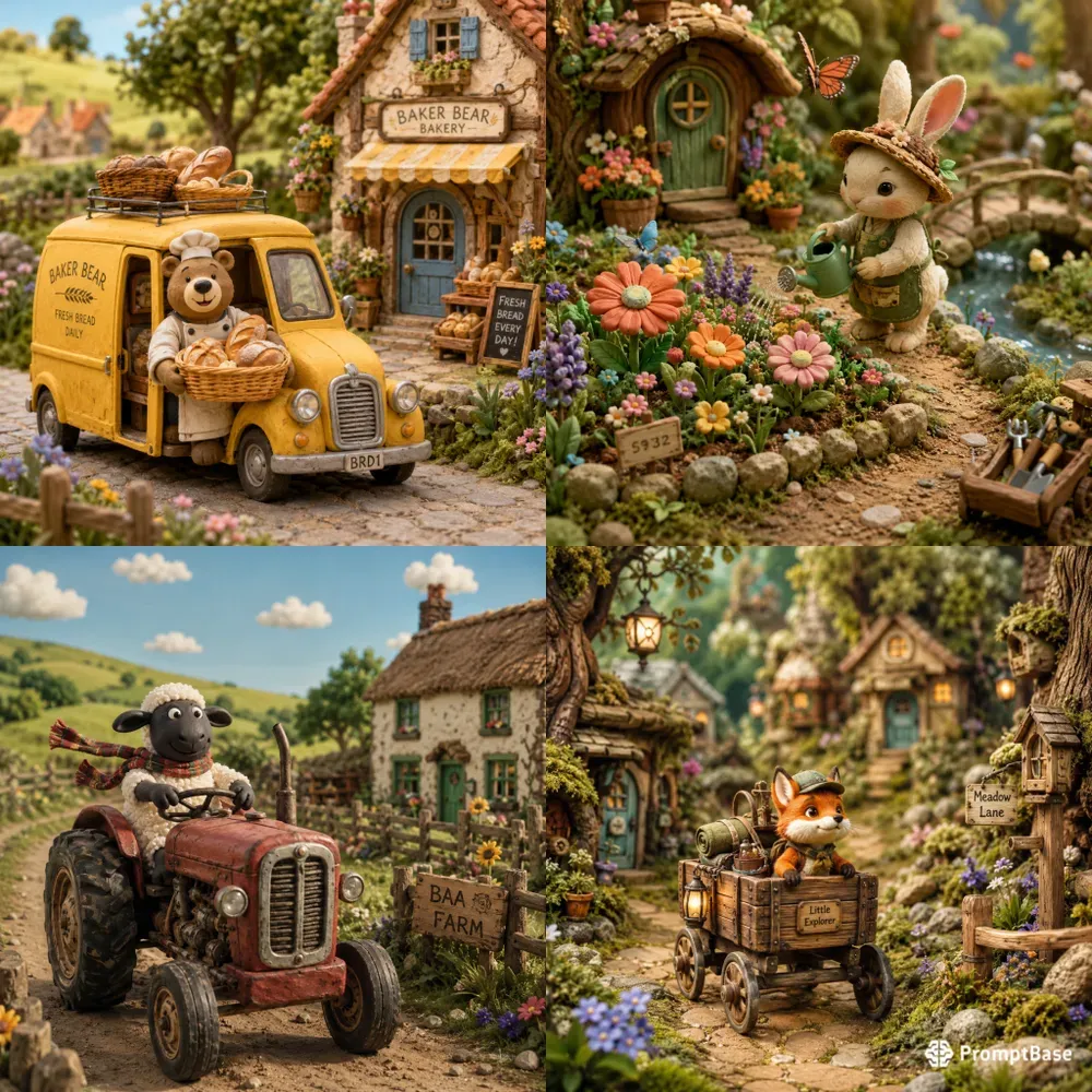 Whimsical Clay Countryside Adventures
