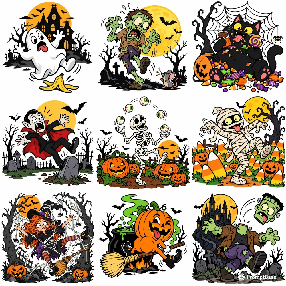 Funny Halloween Tshirt Cliparts