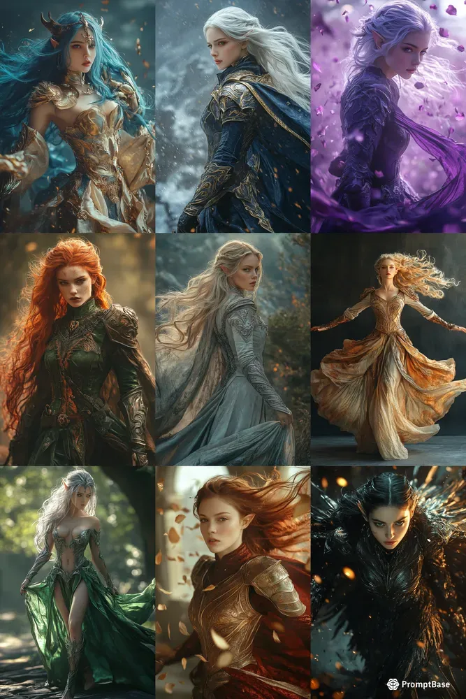 Elegant Elf Warrior Woman