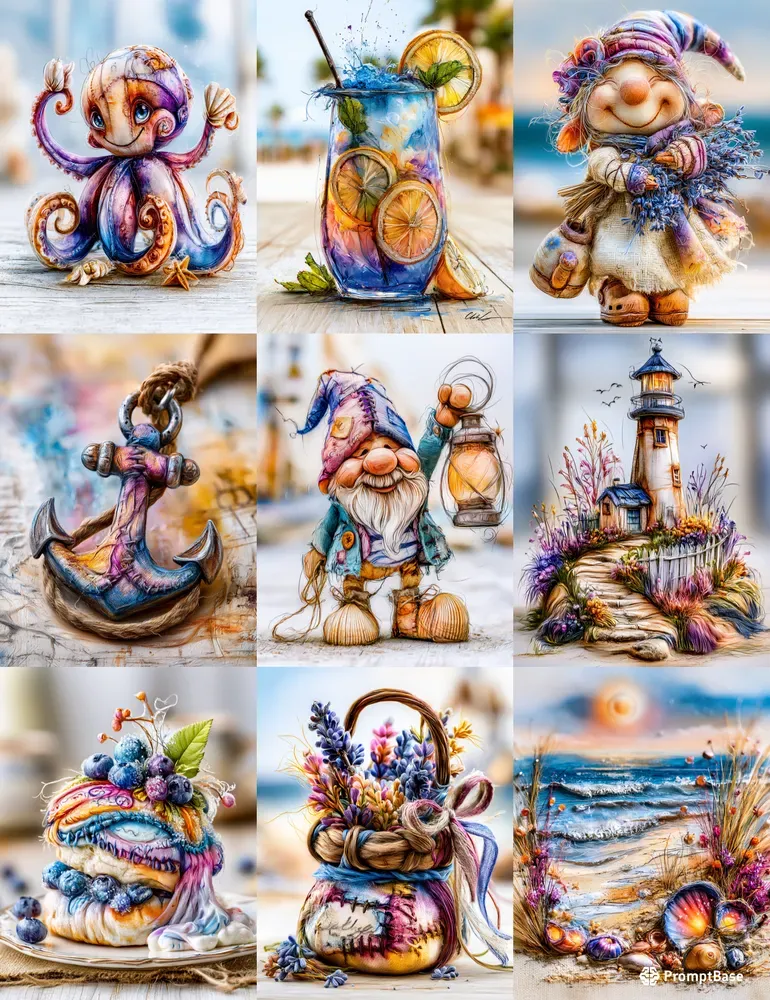Gnome Coastal Cottagecore Junk Journals