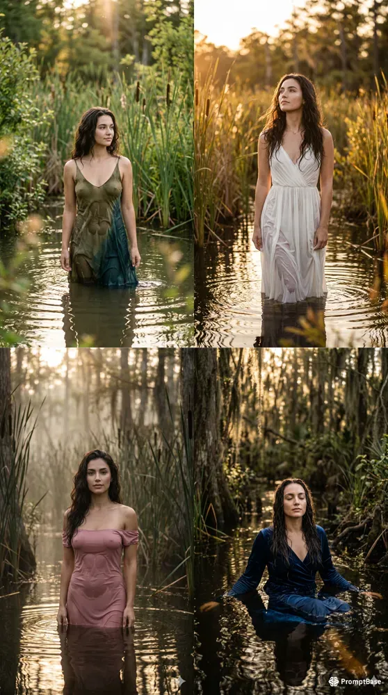 Dreamy Swamp Water Woman Portraits