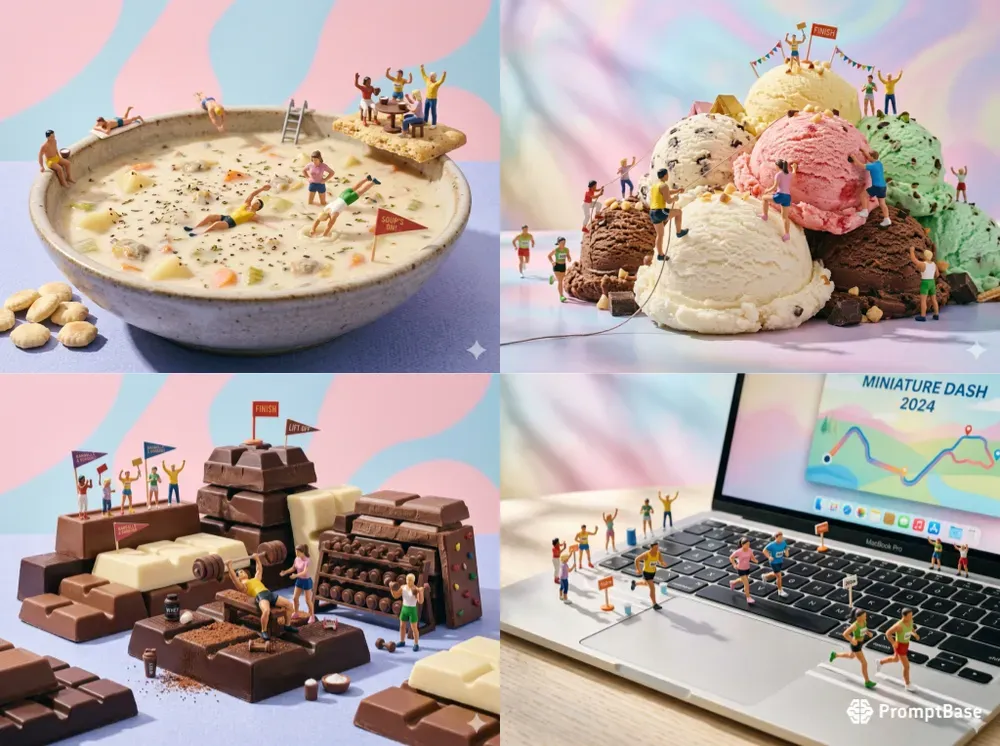 Miniature People Exercises In Anything