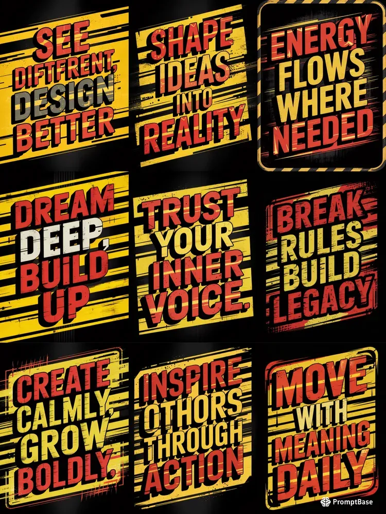 Bold Motto Typography Posters