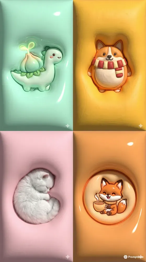 3D Embedded Cartoon Wallpapers