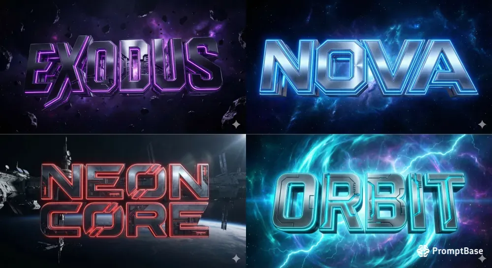 Cinematic Scifi Title Logos