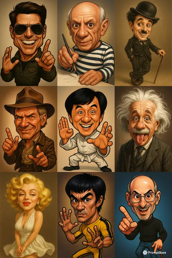 Comic Style Caricatures Art