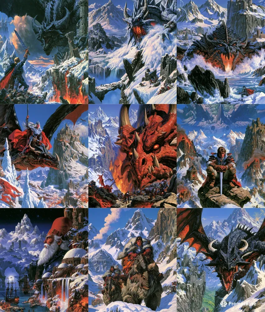 Vintage Epic Fantasy Covers