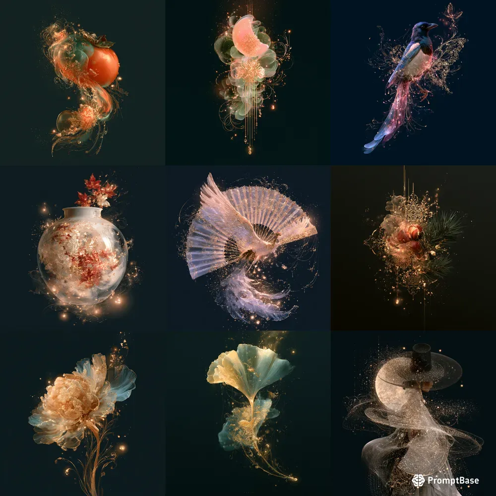 Ethereal Korean Autumn Ornaments