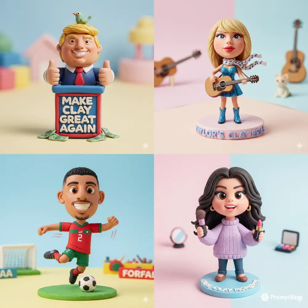 Funny Clay Celebrity Portraits