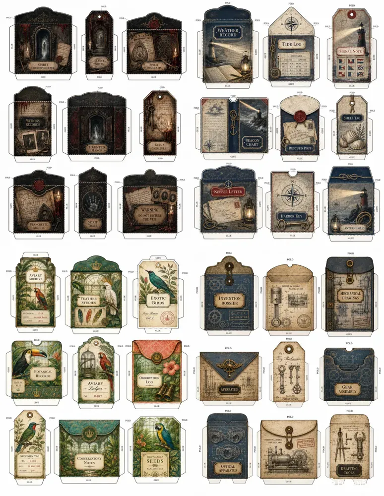Junk Journal Printable Pocket Envelopes