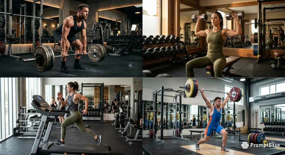 Cinematic Gym Photography Generator
