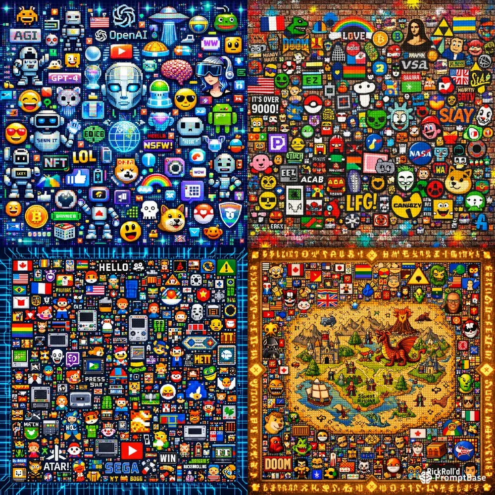 Massive Internet Culture Pixel Mosaics