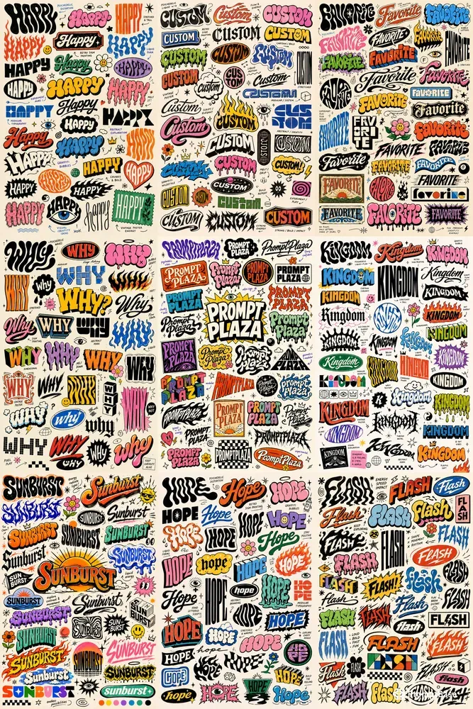 Experimental Lettering Concept Sheets