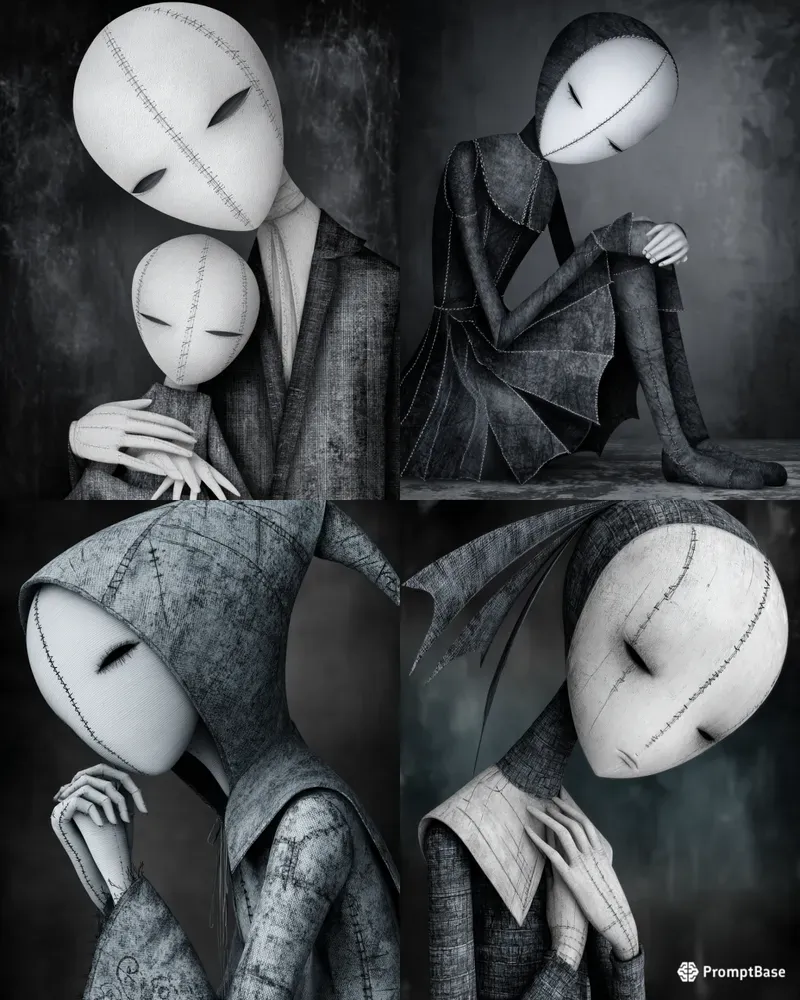 Melancholic Figures Fine Art