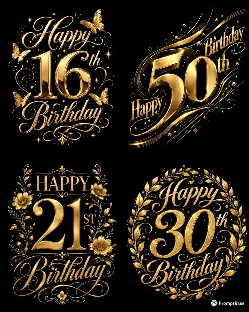 Premium Birthday Typographies
