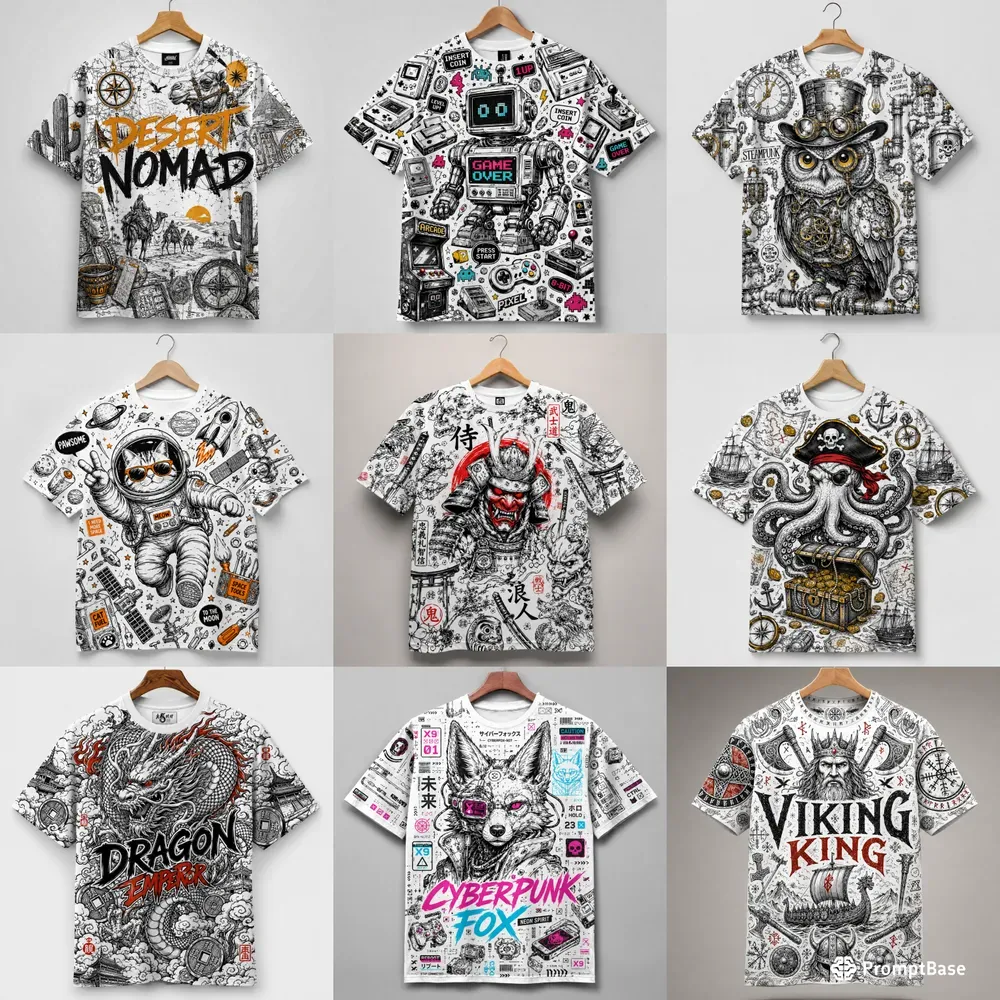 All Over Doodle Tshirt Makers