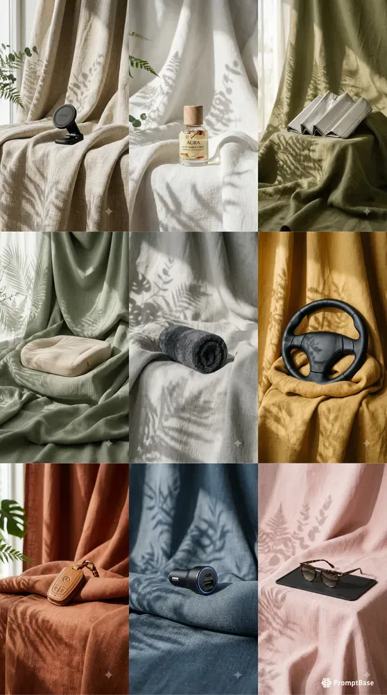 Linen Drape Leaf Shadow Stages