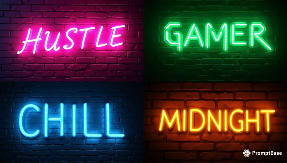 Luminous Custom Neon Typography