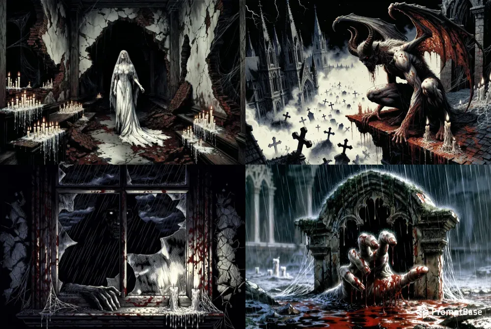 Dark Gothic Horror Illustrations