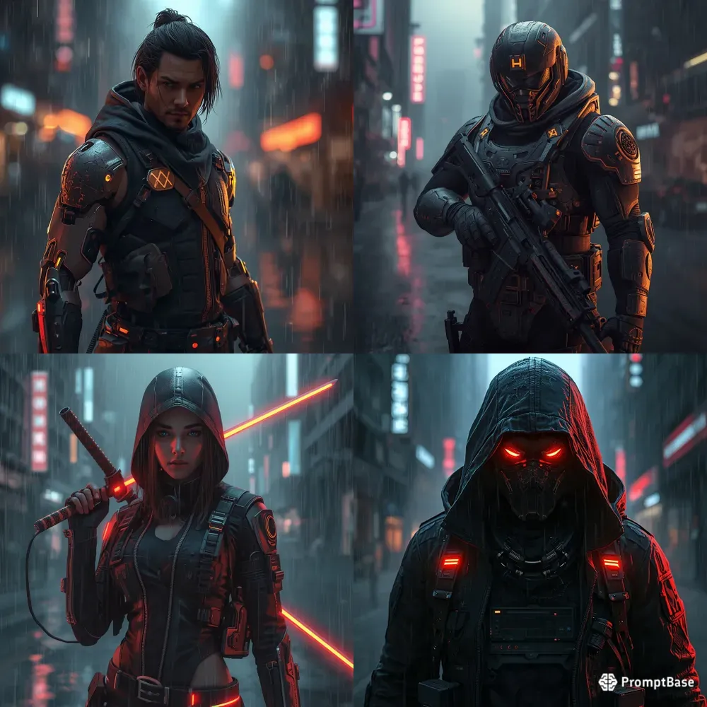 Cinematic Cyberpunk Techwear