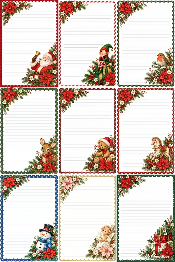 Clean Christmas Writing Papers