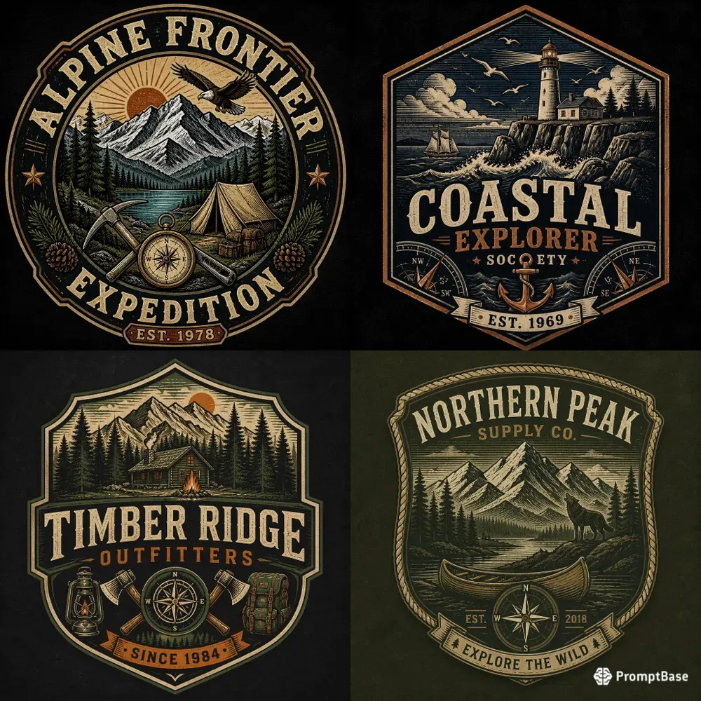 Vintage Adventure Badge Generator