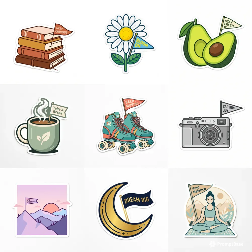 Minimalist Selfcare Diecut Stickers