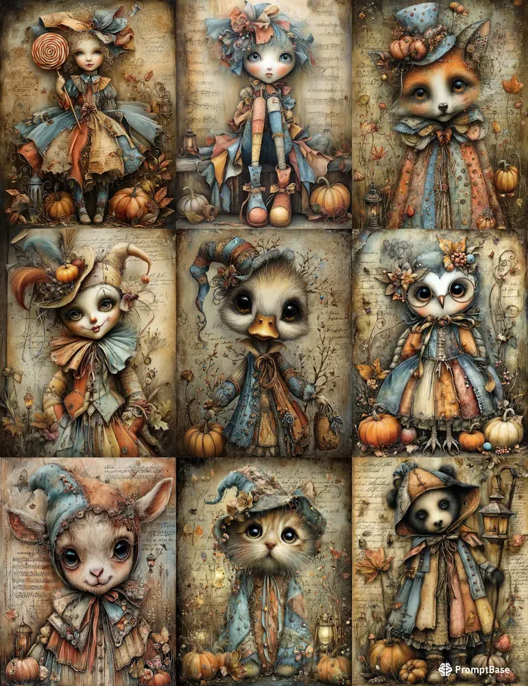 Halloween Carnival Junk Journal Ephemera