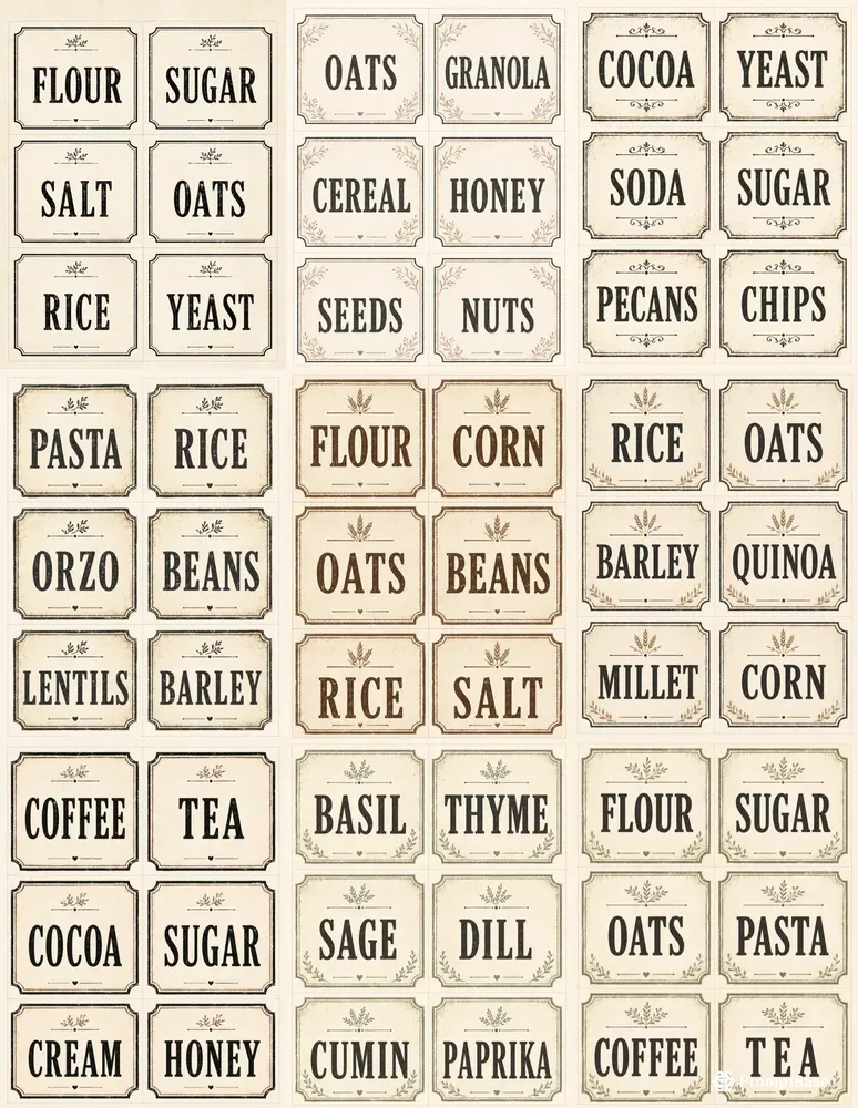 Rustic Farmhouse Mason Jar Labels