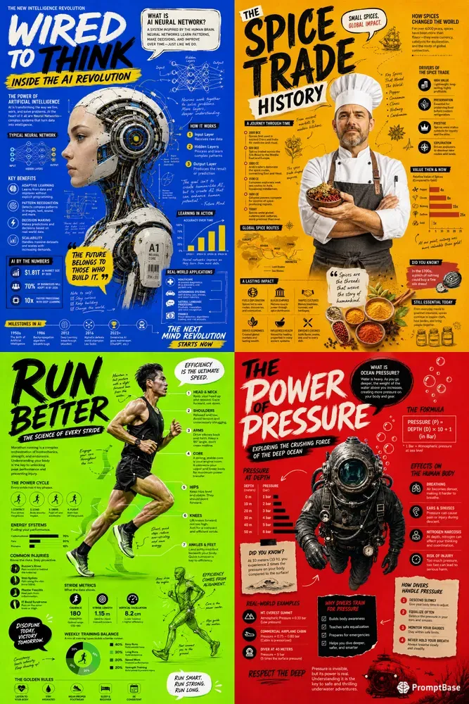 Editorial Character Info Poster Designs