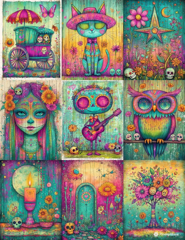 Mexican Junk Journal Pages