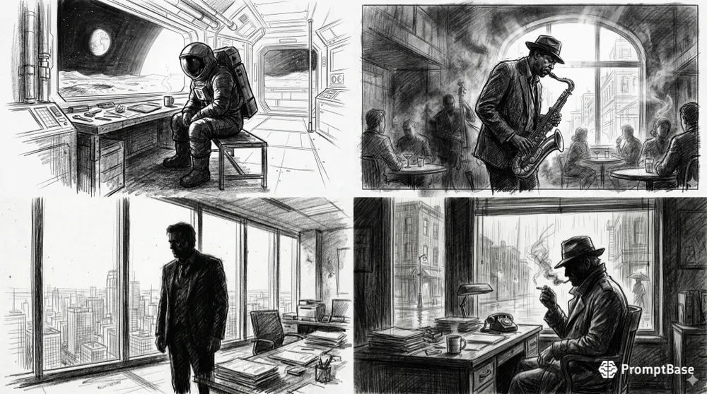 Cinematic Graphite Sketch Art