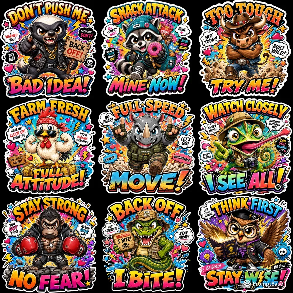 Cute Mascot Sticker Bundle Packs