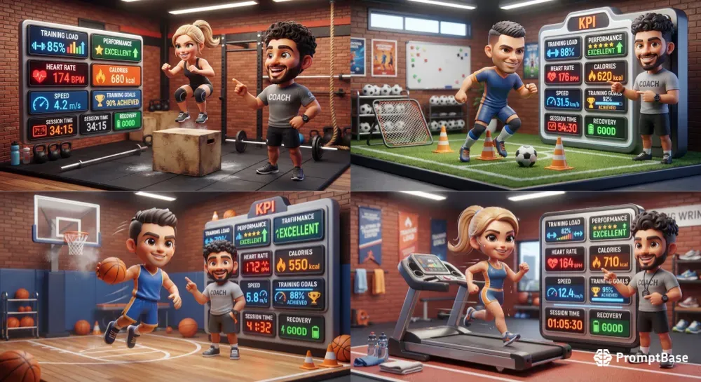 3D Sport Training Kpi Dashboards