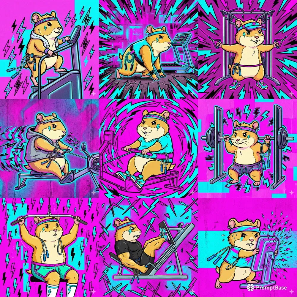 Neon Hamster Gym Assets Brands