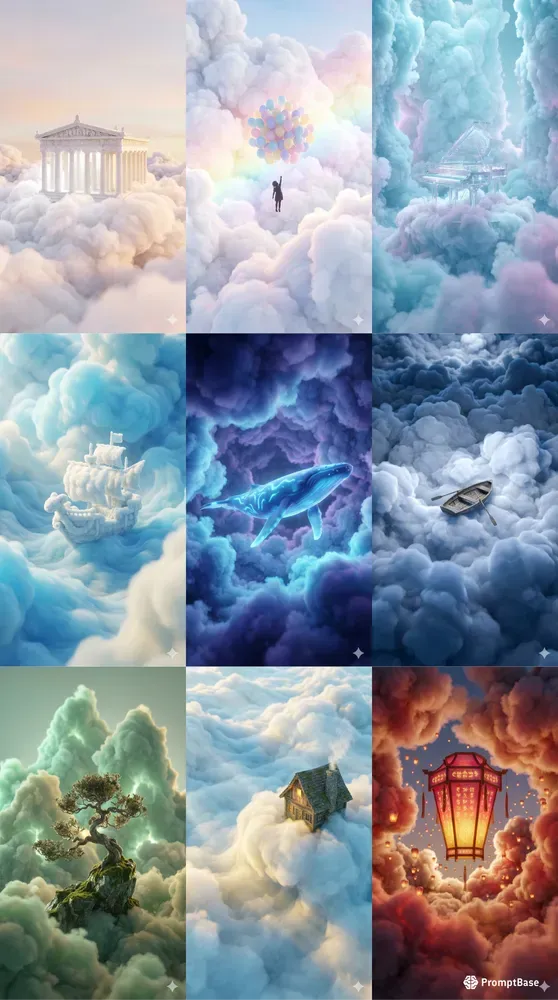 Premium 3D Cloud Dreamscape Wallpapers