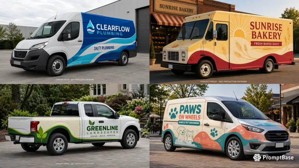 Vehicle Wrap Client Proofs