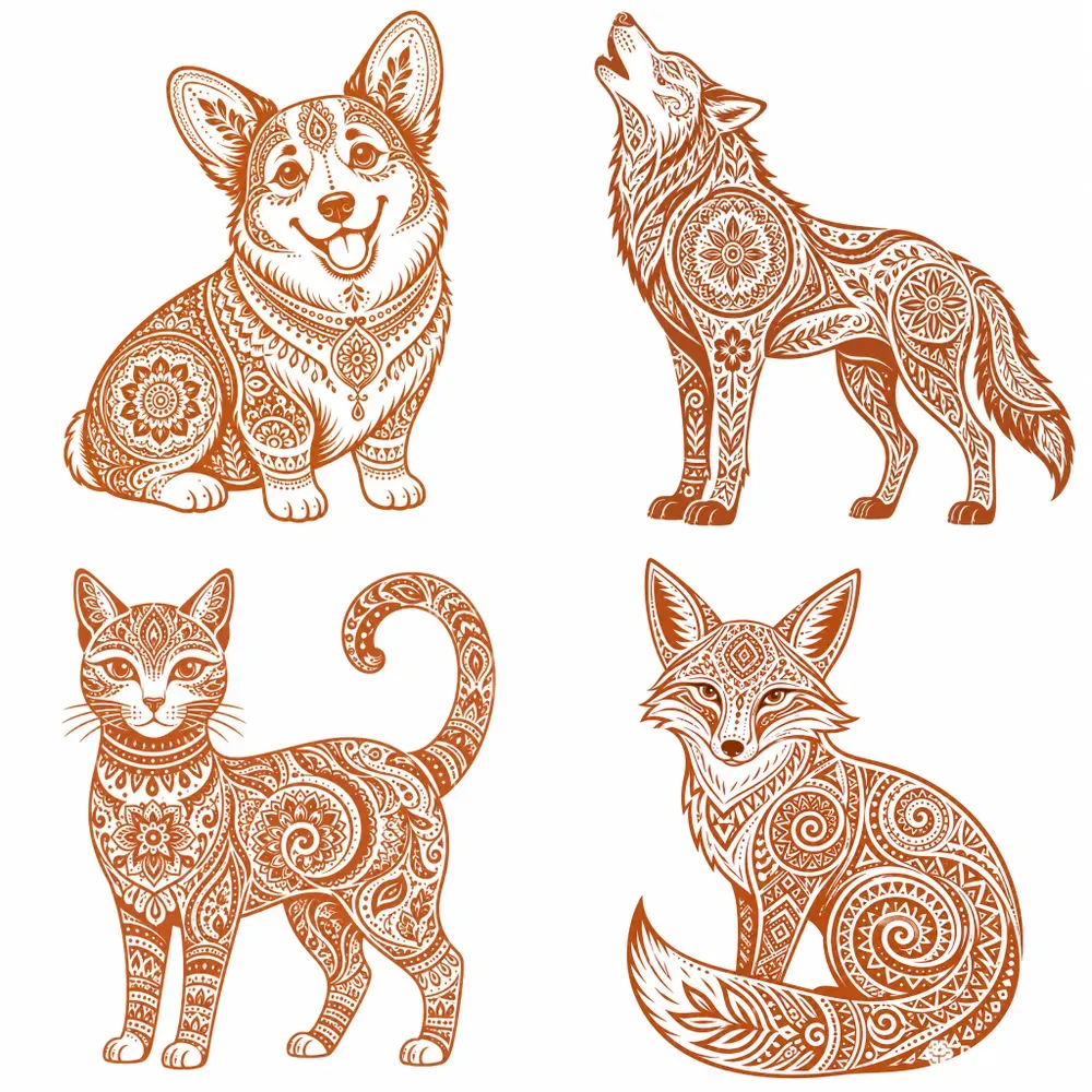 Tribal Animal Vector Illustration Packs