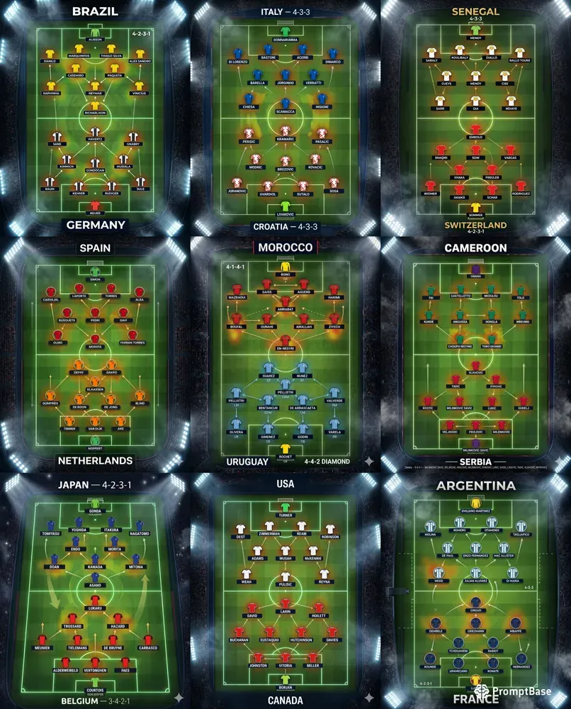 World Cup Lineup Infographics
