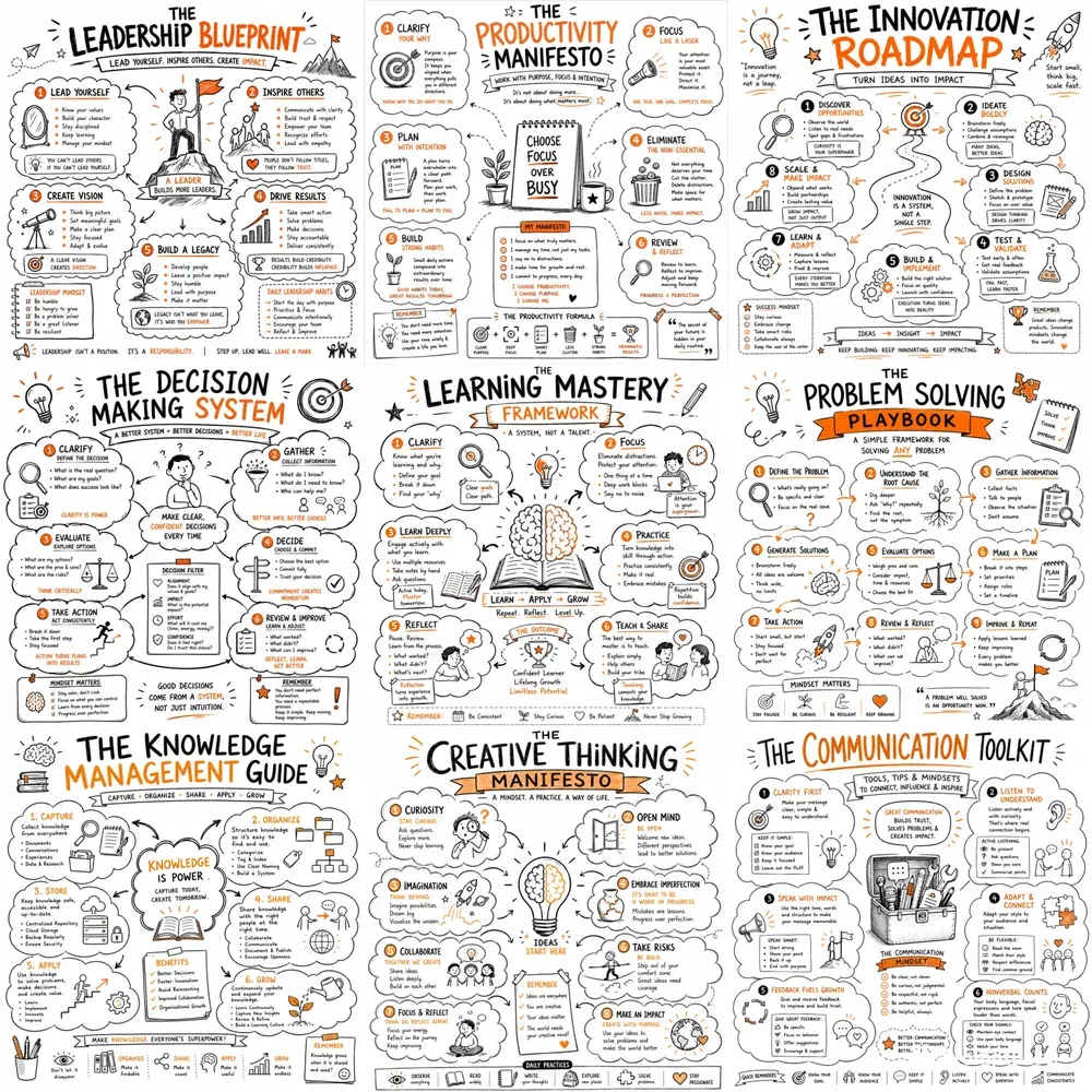 Hand Drawn Visual Thinking Toolkit Packs