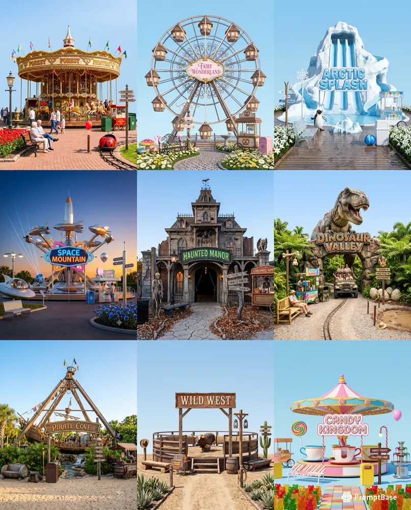 Vintage Theme Park Poster Makers